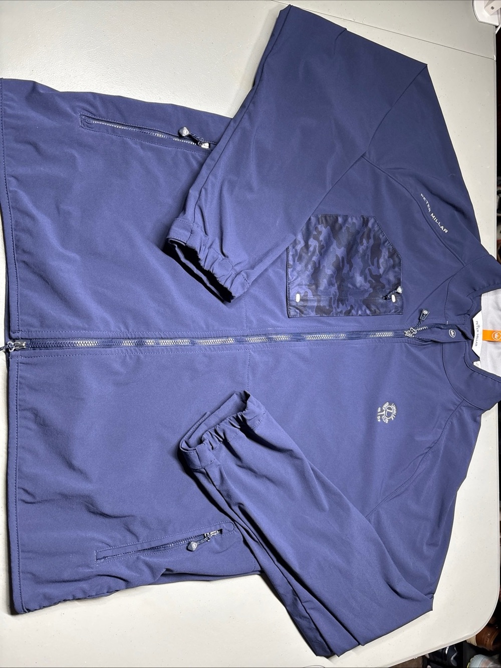 Peter Millar Flex Adapt Jacket Stretch Performance Golf Outdoor Casual Navy XL